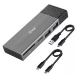 EVM M.2 NVMe/SATA SSD Enclosure with USB Hub | Multi-Port Dock