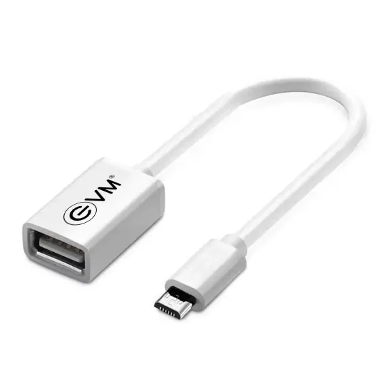EVM USB OTG Cable USB 2.0 to Micro USB Silver– OTG-03