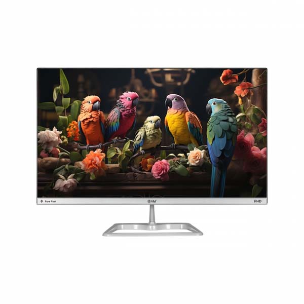 EVM 21.45-Inch Frameless Full HD LED Monitor | EVM 220 Plasma LED | Flat IPS Display | HDMI + VGA | 100Hz | Black