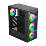Ant Esports Elite 1200 RGB Mid-Tower Gaming PC Case with Modern Design – Black