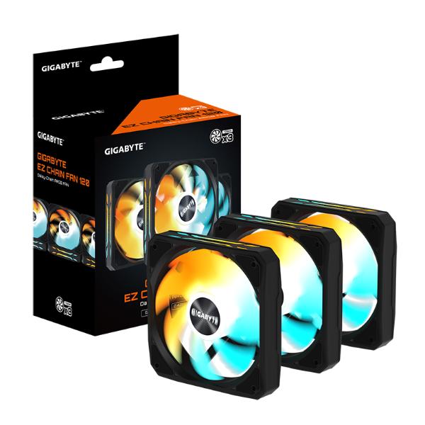 GIGABYTE EZ Chain Fan 120mm ARGB PWM Case Cooling Fan (GP-GBT-EZFAN1203)