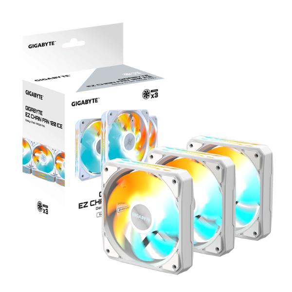 GIGABYTE EZ Chain Fan 120mm ARGB PWM Case Cooling Fan (GP-GBT-EZFAN1203-ICE)