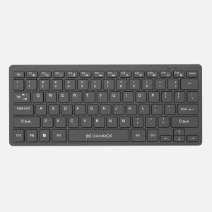 Hammok Guts Mini USB Wired Keyboard | Compact Space-Saving Design | Plug & Play | Black