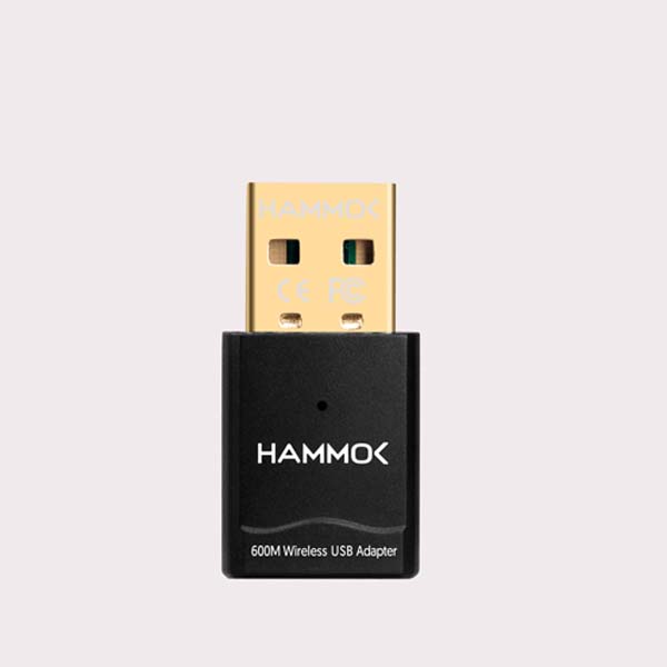 Hammok Ruby USB Dual Band WiFi Dongle Receiver | AC600 Dual Band Wireless USB Adapter