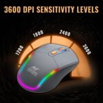 Ant Esports KM590 Pro Wireless RGB Gaming Keyboard and Mouse Combo (Grey-Orange-Beige) - Image 2