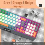 Ant Esports KM590 Pro Wireless RGB Gaming Keyboard and Mouse Combo (Grey-Orange-Beige) - Image 3