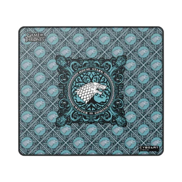 Cybeart House Stark Game of Thrones Large Premium Gaming Mouse Pad | 450 × 400 × 4mm | Waterproof | Stitched Edges