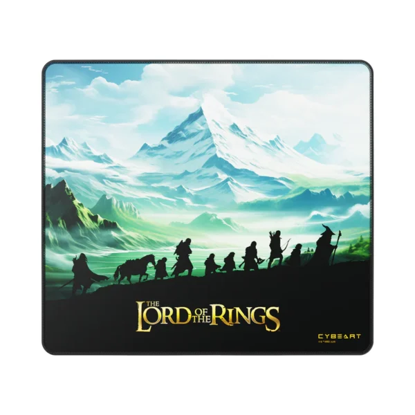 Cybeart The Lord of the Rings Large Premium Licensed Gaming Mouse Pad | 450 × 400 × 4mm | Waterproof | Stitched Edges