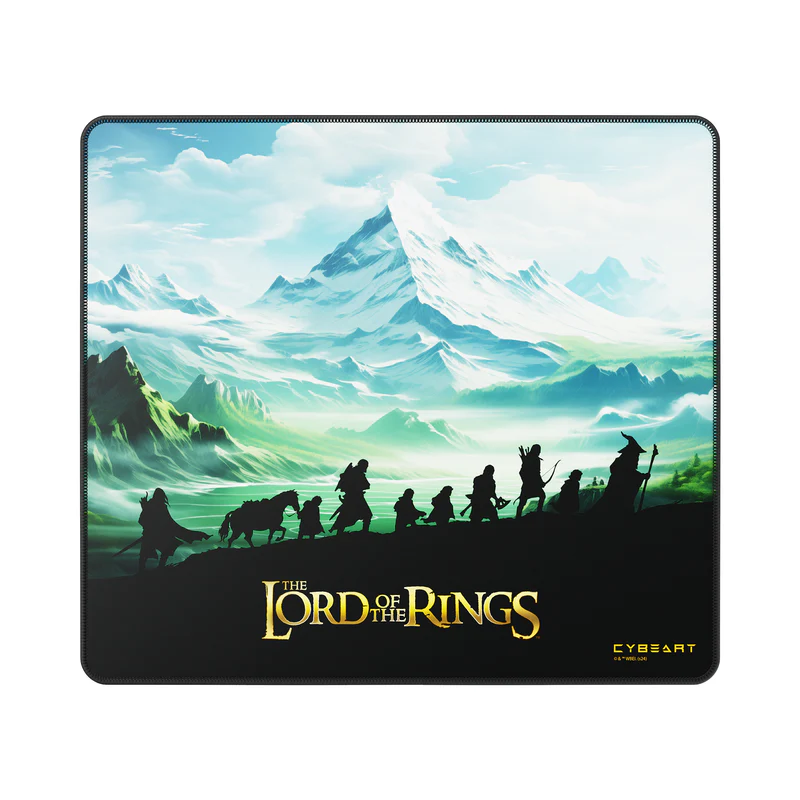 Cybeart The Lord of the Rings Large Premium Licensed Gaming Mouse Pad | 450 × 400 × 4mm | Waterproof | Stitched Edges