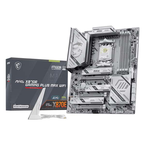 MSI MAG X870E GAMING PLUS MAX WIFI AMD X870E AM5 DDR5 ATX Gaming Motherboard