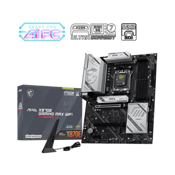 MSI MAG X870E GAMING MAX WIFI7 AMD X870E AM5 DDR5 ATX Gaming Motherboard