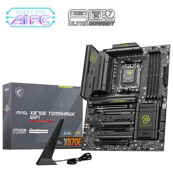 MSI MAG X870E TOMAHAWK WIFI AMD X870E AM5 DDR5 ATX Gaming Motherboard