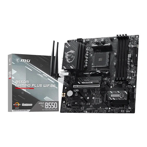 MSI B550M Gaming Plus WiFi 6E M-ATX Motherboard for Ryzen Processors Black