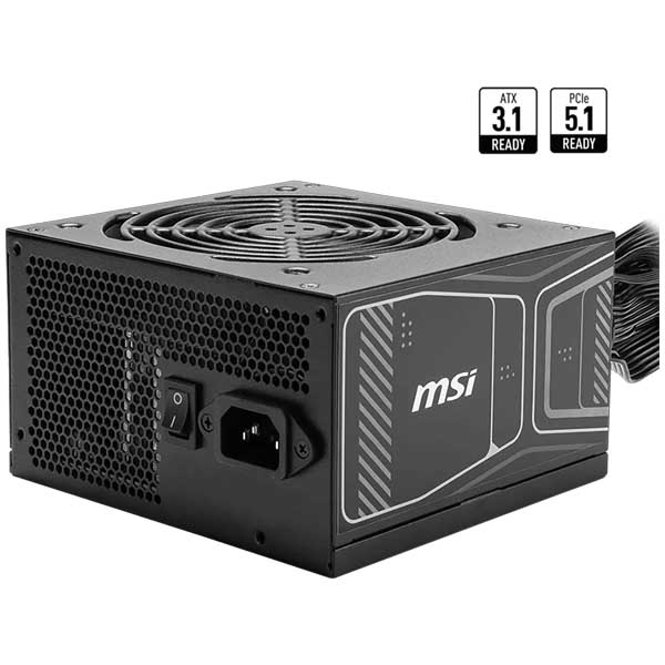 MSI MAG A750GN 750W ATX Power Supply PCIe 5.0 Ready 80 PLUS Gold Non-Modular Black