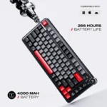 Cybeart Nighthawk 75 Signature Edition 75% Tri-Mode Wireless RGB Mechanical Gaming Keyboard | Hot-Swappable | Black/Red/Gray - Image 3