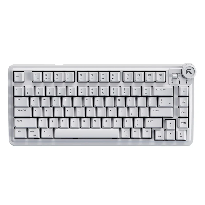 Cybeart Nighthawk 75 75% Tri-Mode Wireless RGB Mechanical Gaming Keyboard | Hot-Swappable | White