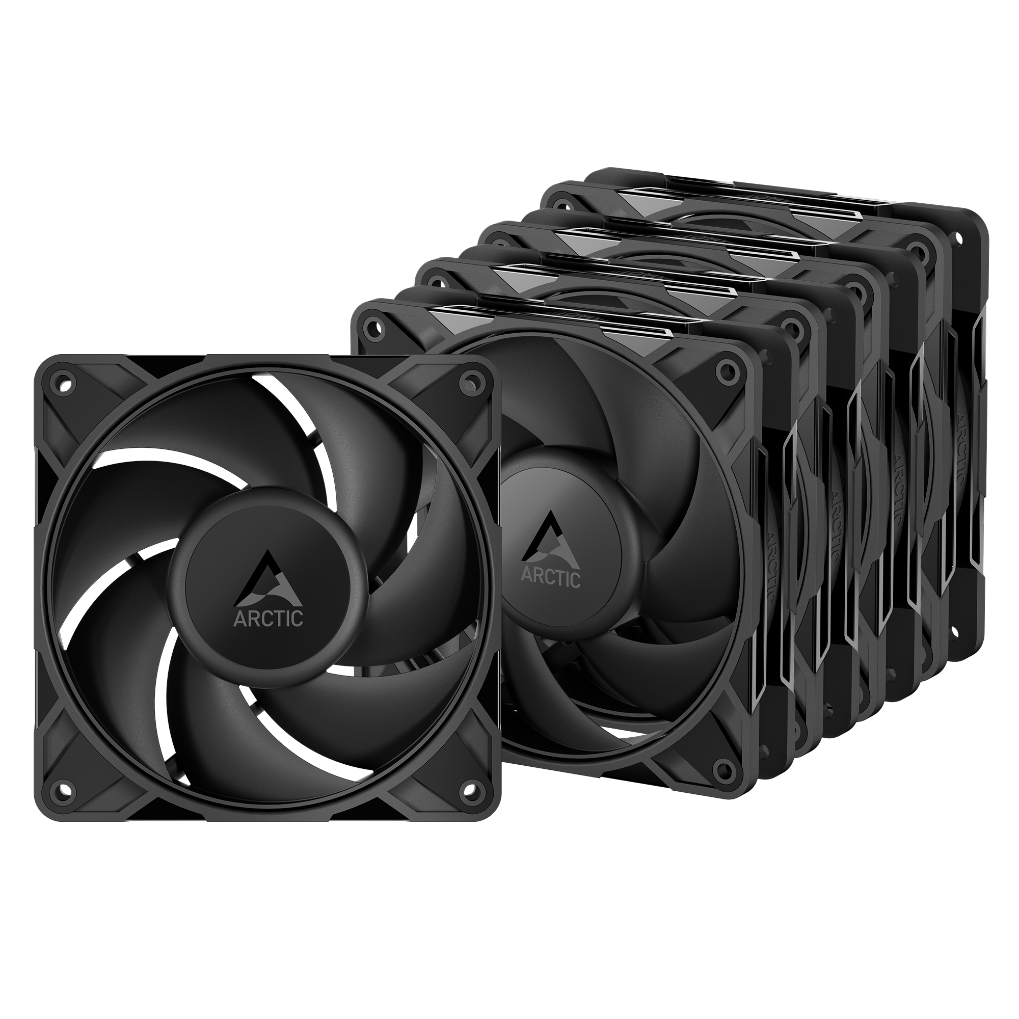 P12_Pro_PST_black_5Pack_g00 ARCTIC P12 Pro PST 120mm High Performance Case Fan (5 Pack)