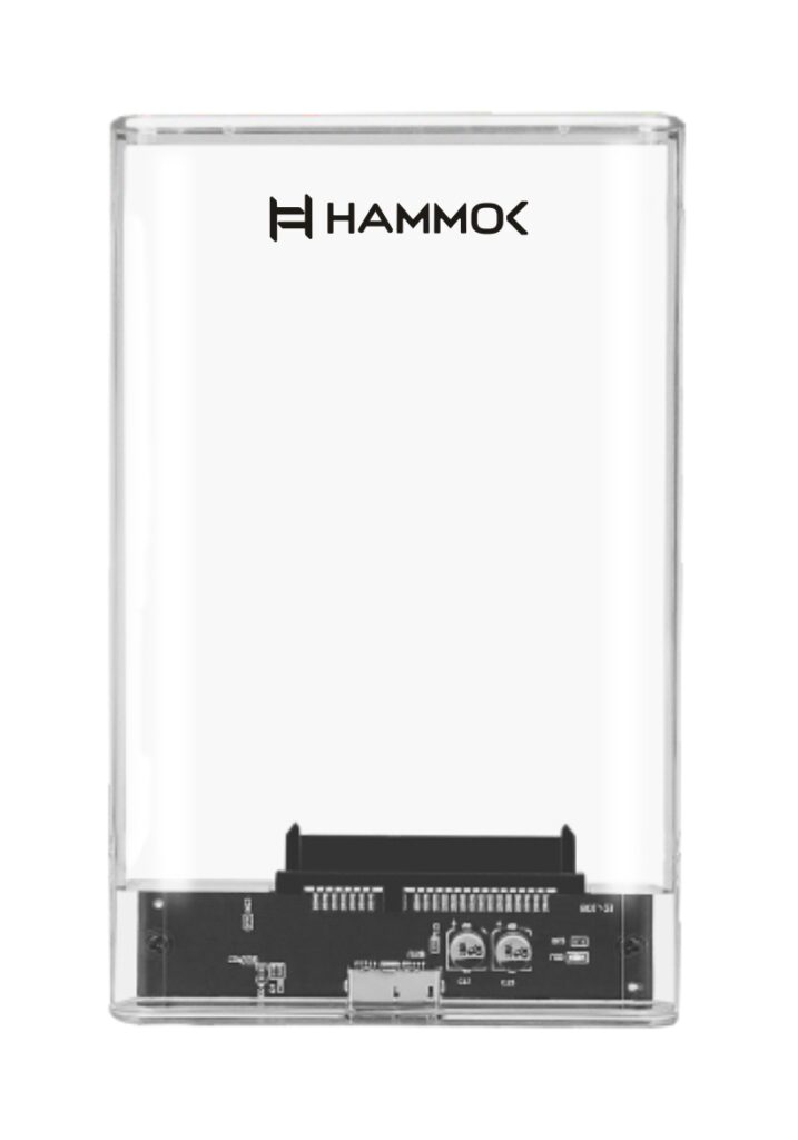 Hammok RICKON 2.5" USB 3.0 to SATA External HDD Enclosure | Transparent | 5Gbps | Plug & Play