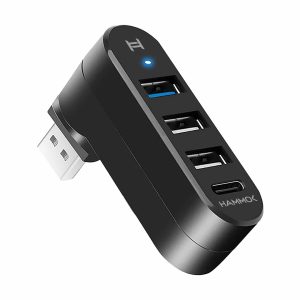 Hammok Rotox 4-Port USB 3.0/2.0 Hub – High-Speed USB Expansion Hub
