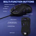 AULA SC580X Multi-Mode Wireless Gaming Mouse – Black - Image 5