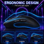 AULA SC580X Multi-Mode Wireless Gaming Mouse – Black - Image 3