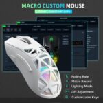 AULA SC620 Bluetooth 5.3 + 2.4GHz Wireless Gaming Mouse – white - Image 2