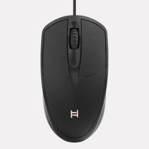 Hammok Sara USB Wired Optical Mouse | Ergonomic Design | Plug & Play | Black