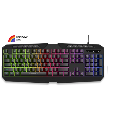 Hammok Kobra Gaming Keyboard & Mouse Combo | RGB Backlit | USB Wired | Ergonomic Design | Black