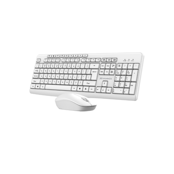 Hammok Clara Wireless Keyboard & Mouse Combo | 2.4GHz Wireless | Plug & Play | 1000 DPI Mouse white