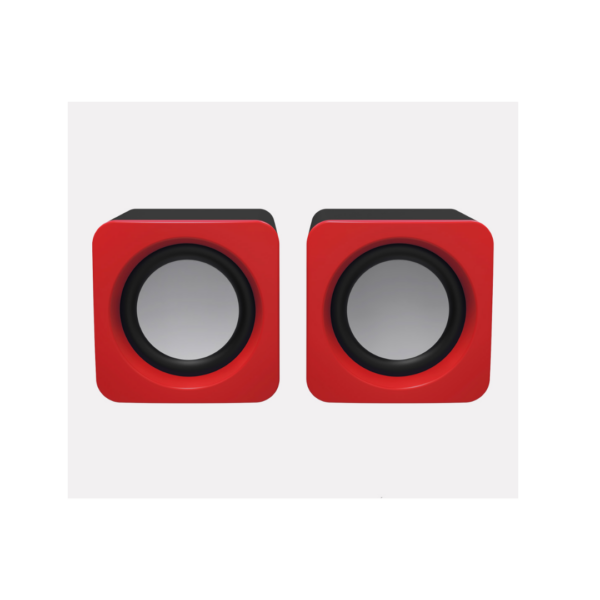 Hammok Cheer USB Speaker (Red) | Stereo Multimedia Speaker | USB Powered | 3.5mm Audio Jack