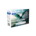 EVM 21.5-Inch Frameless Curved Full HD LED Monitor with Built-in Speakers | EVM 160 Plasma LED | HDMI + VGA | Black