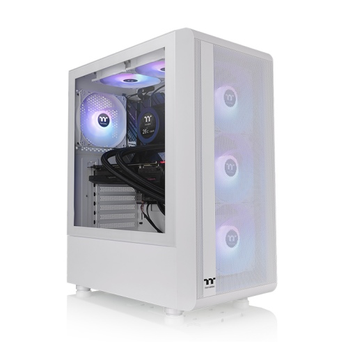 Thermaltake S200 TG ARGB Snow ATX Mid Tower Gaming Cabinet – White