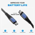 EVM Type-C to Type-C 60W Fast Charging Nylon Braided Cable 1M Black – EVM-CC-07 - Image 3