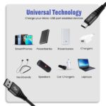EVM Micro USB 18W Fast Charging Nylon Braided Cable 1M with Metal Head (Black) – CM-011 - Image 3
