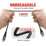 EVM Premium Type-C Nylon Braided Cable 25W Black - Image 5