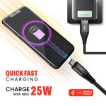 EVM Premium Type-C Nylon Braided Cable 25W Black - Image 3