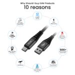 EVM Premium Type-C Nylon Braided Cable 25W Black - Image 2