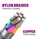 EVM Nylon Braided Lightning Charging Cable – 12W White 1M (CM-013) - Image 4