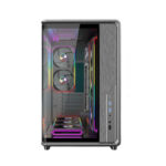 Ant Esports Crystal X8 ARC ATX Mid Tower Gaming Cabinet with 8 ARGB Fans – Black
