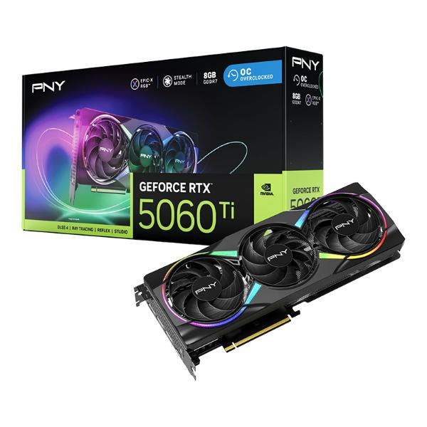 PNY GeForce RTX 5060 Ti 8GB EPIC-X RGB OC Triple Fan Graphics Card