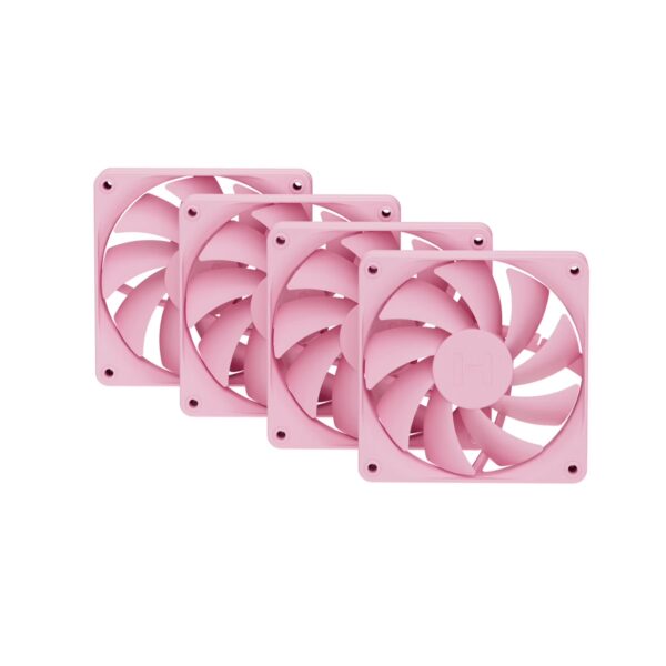 HYTE FA12 Luxury High-Airflow 120mm PWM Cabinet Fans (4-Pack) – Strawberry Milk | Fluid Dynamic Bearing | FAN-HYTE-FA12-SM-4