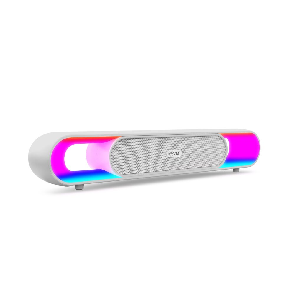 EVM EnBar Glow X Wireless Speaker 24W RMS with RGB White (EVM-BTS-205)