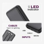 EVM EnConnect 10000mAh 22.5W Power Bank - Black (EVM-P0501) - Image 3