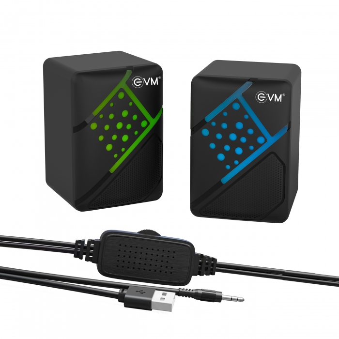 EVM EnDesk Gaming Speaker (EVM-BTS-207) | RGB LED | USB Powered | 2.0 Stereo | Black