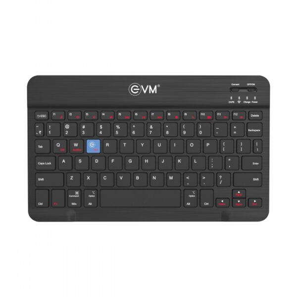 EVM EnEdge WLKM Rechargeable Wireless Keyboard | Bluetooth 5.0 | Ultra Slim | Black