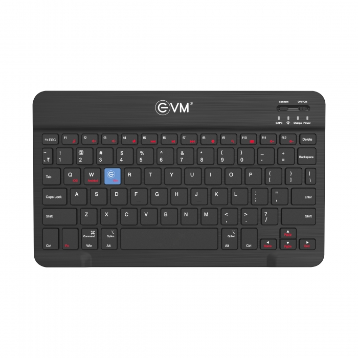 EVM EnEdge WLKM Rechargeable Wireless Keyboard | Bluetooth 5.0 | Ultra Slim | Black