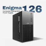 EVM Enigma 126 Micro ATX Computer Case with Power Supply | Compact Desktop Cabinet | Black