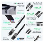 EVM EnQuad 4-in-1 Charge & Sync Cable 60W 1.2M (M-4) - Image 4