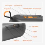EVM EnRift Wireless Bluetooth Speaker with Deep Bass Black (EVM-BTS-108) - Image 5
