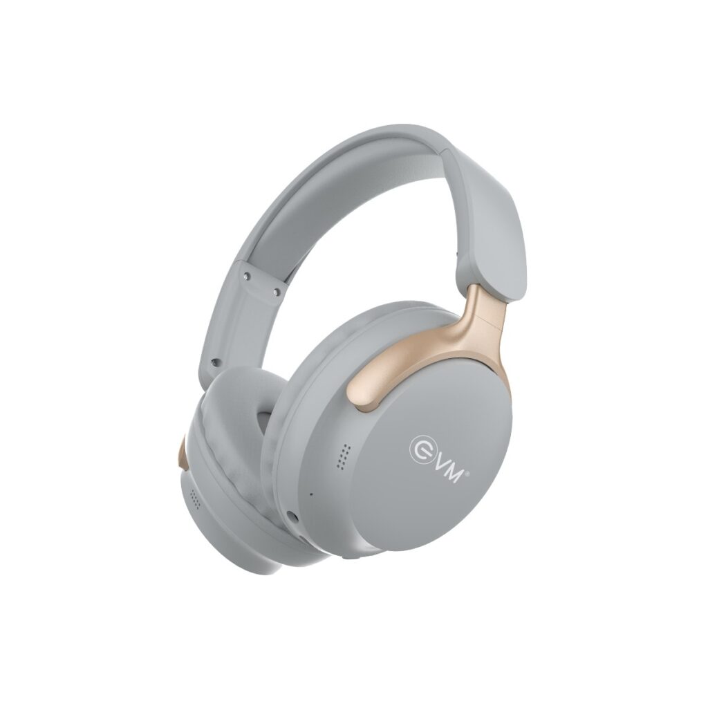 EVM WHF-01 Over-Ear Wireless Bluetooth Headphones with Mic – Grey
